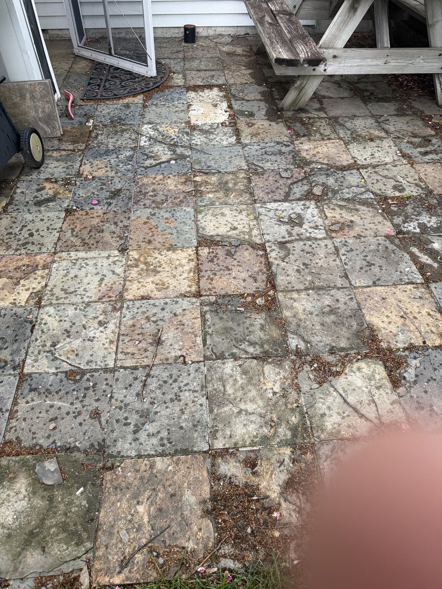 Backyard Tile Patio After